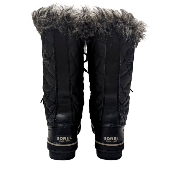 NWOT SOREL Tofino Black Waterproof Quilted Round Toe Lace Up Snow Boots Sz 6.5 - Picture 6 of 10
